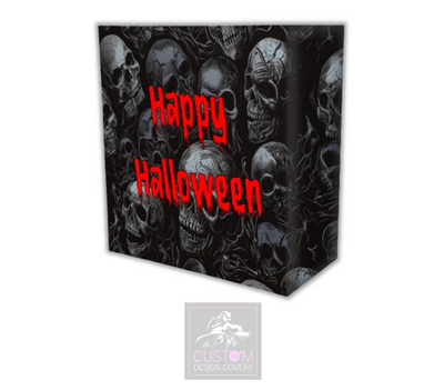 Happy Halloween Skulls Lycra DJ Booth Cover (PACKAGE BUNDLE)