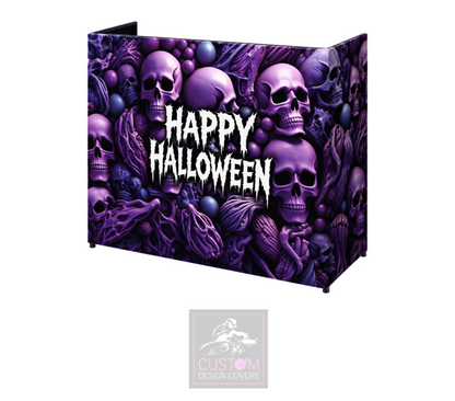 Happy Halloween Skulls Lycra DJ Booth Cover
