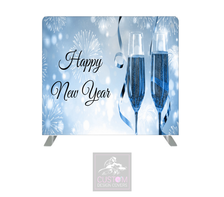 Happy New Year Lycra Pillowcase Backdrop Cover (DOUBLE SIDED)