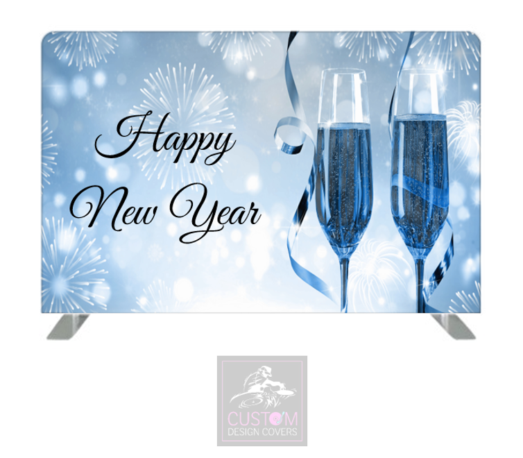 Happy New Year Pillowcase Backdrop Cover