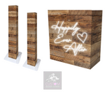 Rustic Happily Ever After Lycra DJ Booth Cover  (PACKAGE BUNDLE) - COMBI 