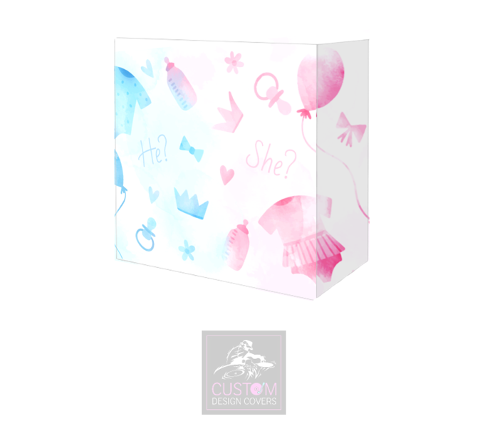 Gender Reveal Lycra DJ Booth Cover