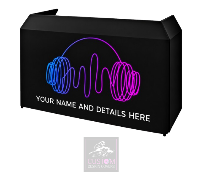 Headphones Custom Lycra DJ Booth Cover