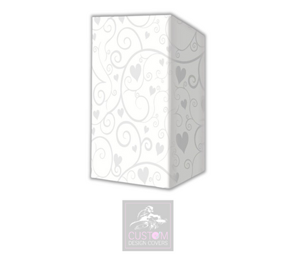 Wedding Hearts & Vines Lycra DJ Booth Cover