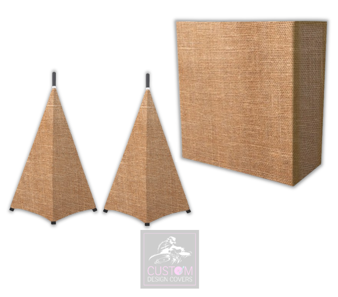 Hessian Effect Lycra DJ Booth Cover (PACKAGE BUNDLE)