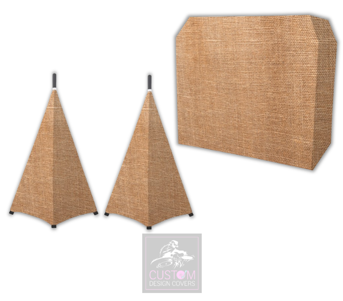 Hessian Effect Lycra DJ Booth Cover (PACKAGE BUNDLE) 