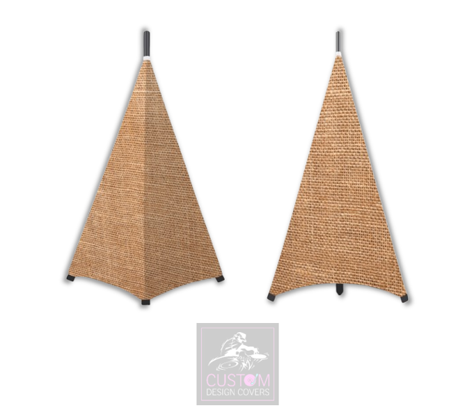 Hessian Effect Lycra Speaker Stand Cover 