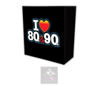 I Heart 80's & 90's DJ Lycra DJ Booth Covers