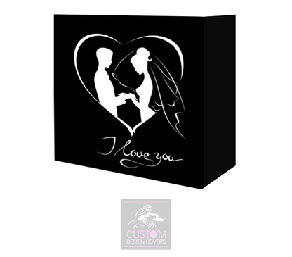 I Love You Wedding Lycra DJ Booth Cover