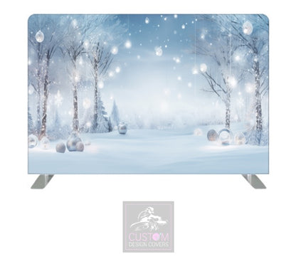 Snowy Lycra Pillowcase Backdrop Cover