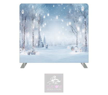 Snowy Lycra Pillowcase Backdrop Cover