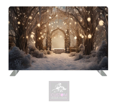 Christmas Walk Lycra Pillowcase Backdrop Cover