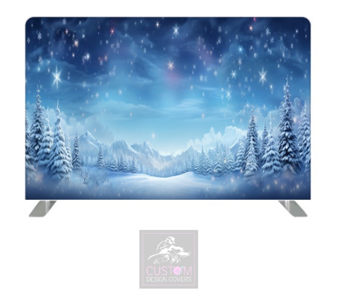 Snowy Nights Lycra Pillowcase Backdrop Cover