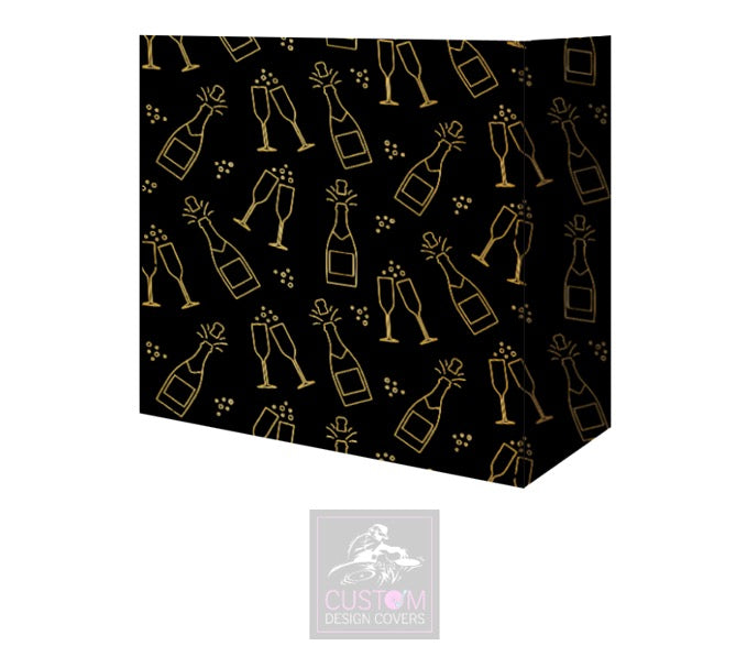 Celebration (Black & Gold) Lycra DJ Booth Cover