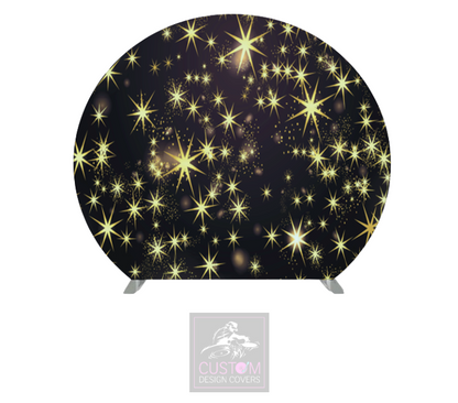 Gold Stars Half Circle Backdrop Cover