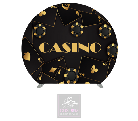 Casino Half Circle Backdrop Cover (DOUBLE SIDED)