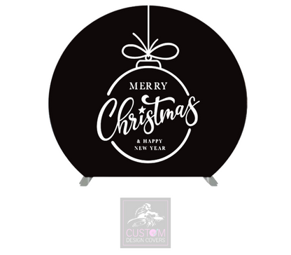 Christmas Bauble Half Circle Backdrop Cover