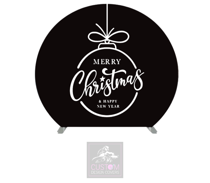 Christmas Bauble Half Circle Backdrop Cover (DOUBLE SIDED)