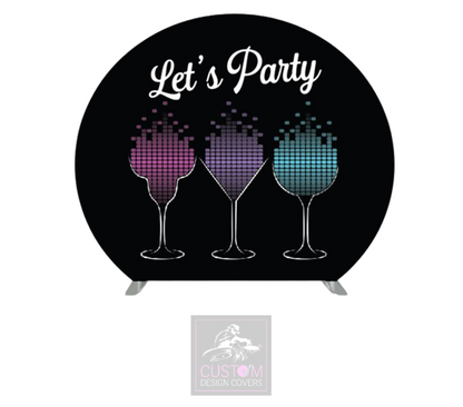 Let’s Party Half Circle Pillowcase Backdrop Cover (DOUBLE SIDED)