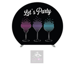 Let’s Party Half Circle Backdrop Cover (DOUBLE SIDED)