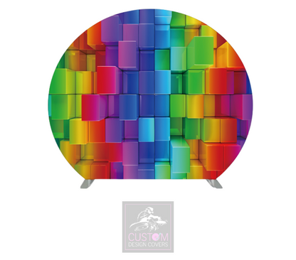 Colour Block Half Circle Backdrop Cover