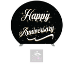 Happy Anniversary Half Circle Backdrop Cover (DOUBLE SIDED)