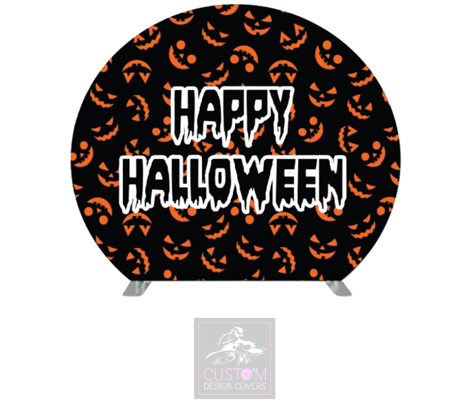 Happy Halloween Half Circle Backdrop Cover