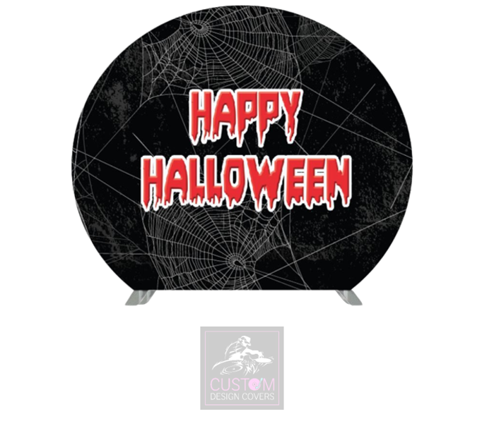 Happy Halloween Half Circle Backdrop Cover (DOUBLE SIDED)