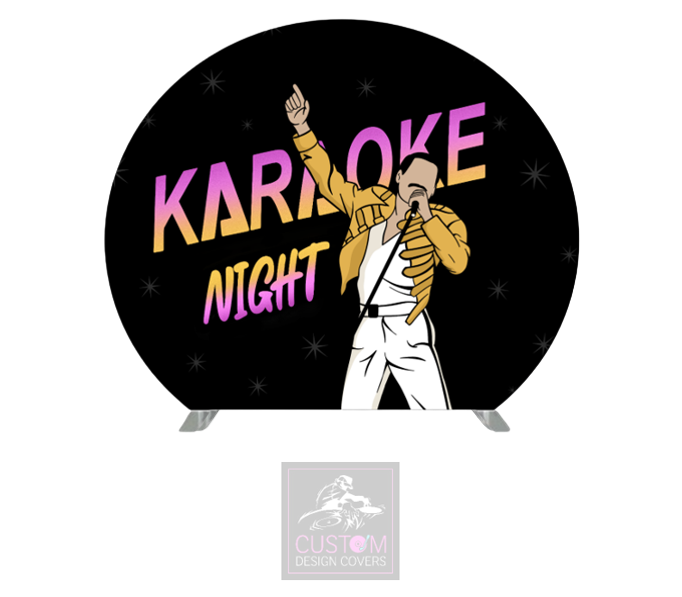 Karaoke Night Half Circle Backdrop Cover