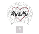 Mr & Mrs Half Circle Backdrop Cover (DOUBLE SIDED)