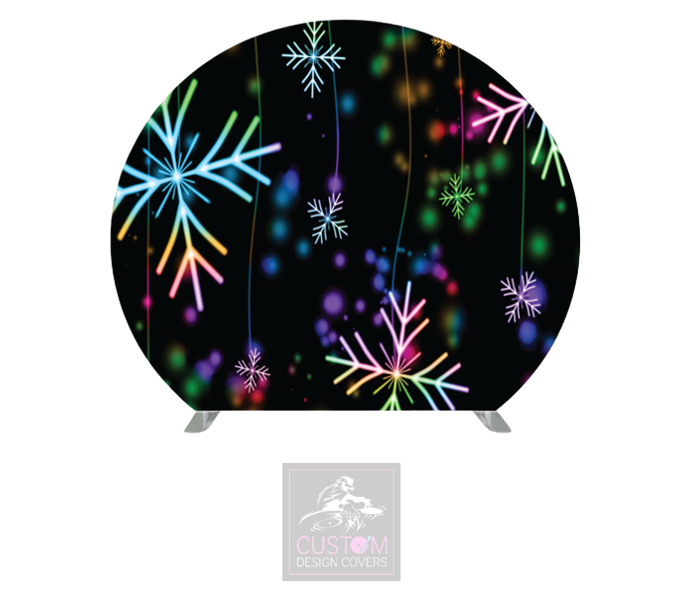 Snowflake Half Circle Backdrop Cover