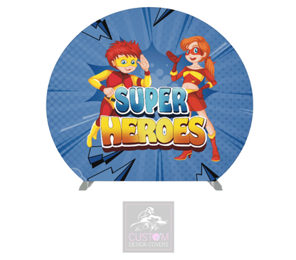 Super Hero’s Half Circle Pillowcase Backdrop Cover (DOUBLE SIDED)