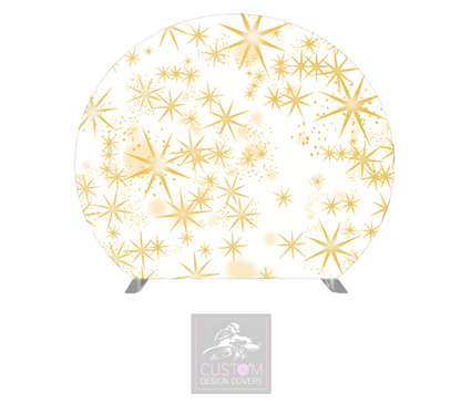 Gold Stars Half Circle Backdrop Cover