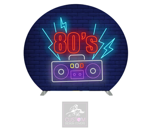 80’s Half Circle Backdrop Cover (DOUBLE SIDED)