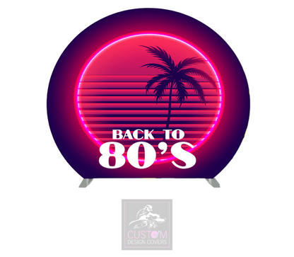 Back to 80’s Half Circle Backdrop Cover (DOUBLE SIDED)