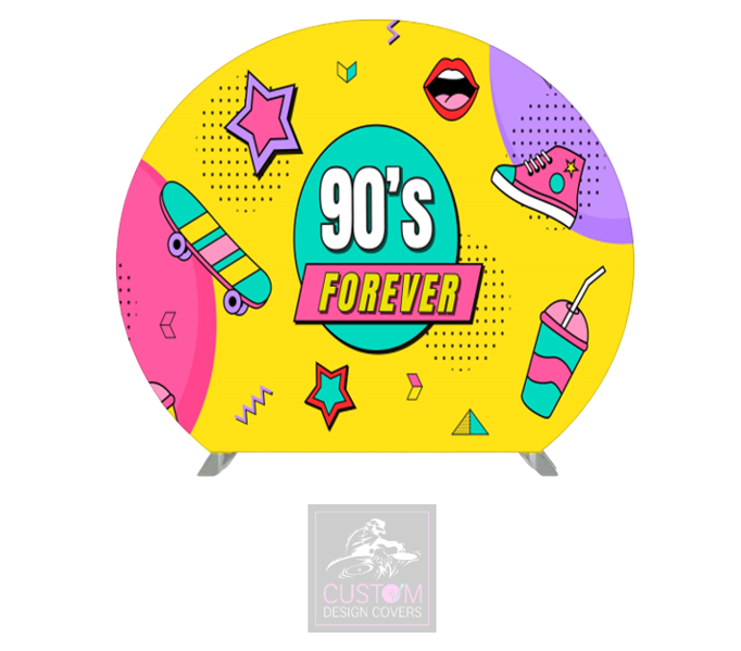 90's Forever Half Circle Backdrop Cover