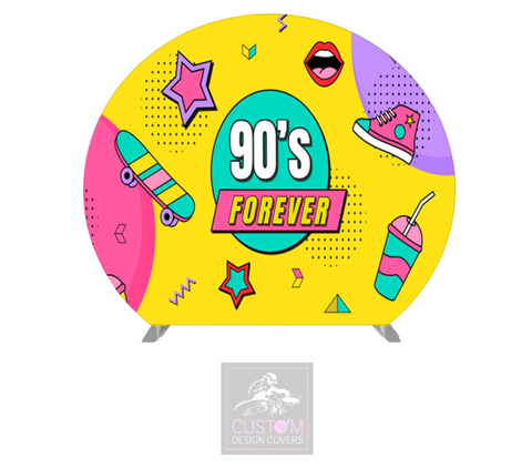 90’s Forever Half Circle Backdrop Cover (DOUBLE SIDED)