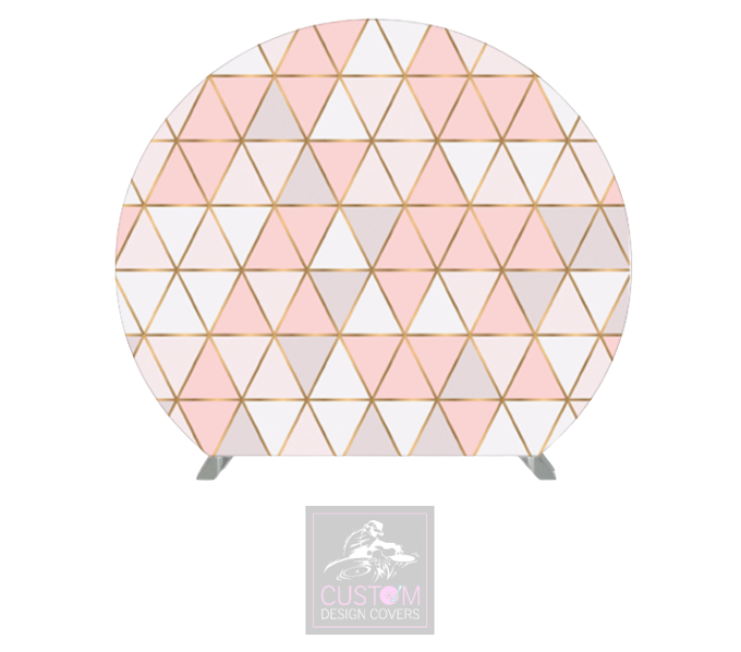 Pink & Gold Half Circle Backdrop Cover