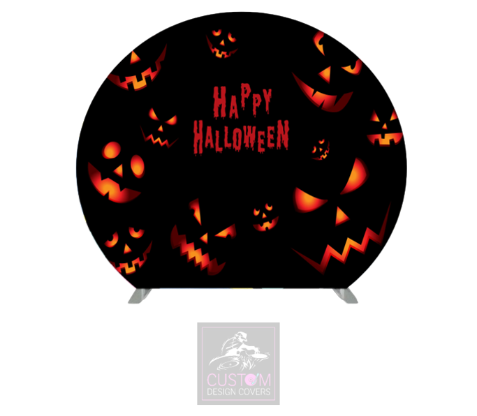 Happy Halloween Half Circle Backdrop Cover