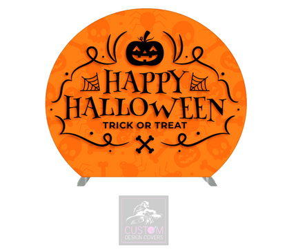 Happy Halloween Half Circle Backdrop Cover