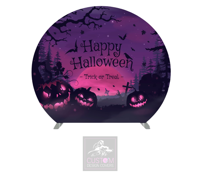 Happy Halloween Half Circle Backdrop Cover