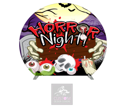 Horror Night Half Circle Backdrop Cover (DOUBLE SIDED)