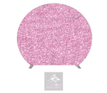 Pink Glitter Half Circle Backdrop Cover