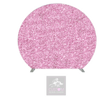 Pink Glitter Half Circle Backdrop Cover (DOUBLE SIDED)