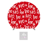 Ho Ho Ho Half Circle Backdrop Cover (DOUBLE SIDED)