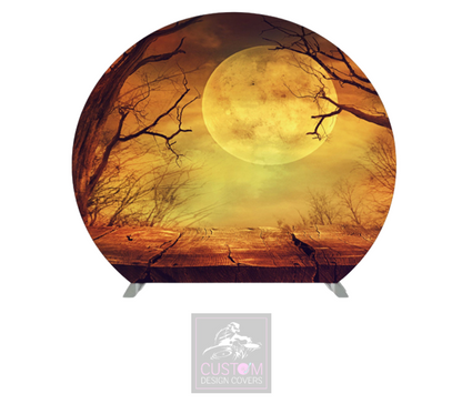 Sunset Moon Half Circle Backdrop Cover