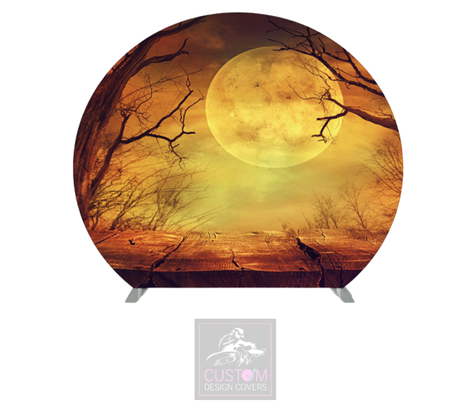 Sunset Moon Half Circle Backdrop Cover