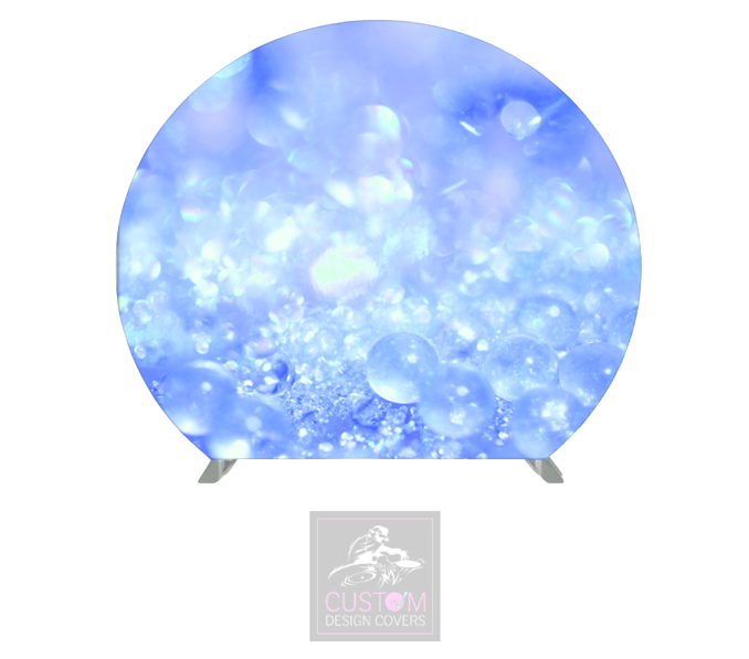 Crystal Blue Half Circle Backdrop Cover