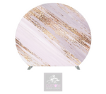 Pink & Gold Abstract Half Circle Backdrop Cover (DOUBLE SIDED)
