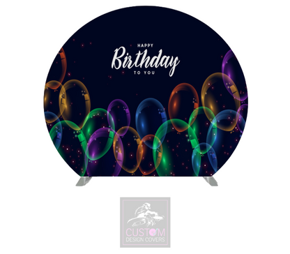 Happy Birthday Half Circle Backdrop Cover